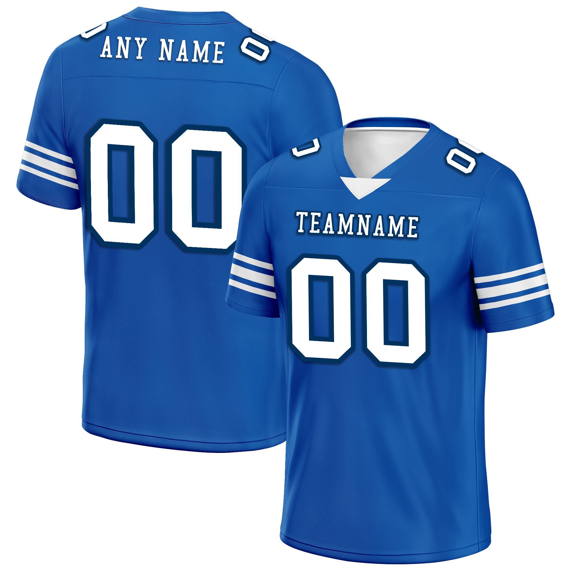 Custom Blue Classic Style Personalized Authentic Football Jersey FBJ02-bd0a700f