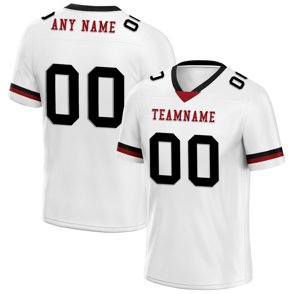 Custom White Black Classic Style Personalized Authentic Football Jersey FBJ02-bd0a700b