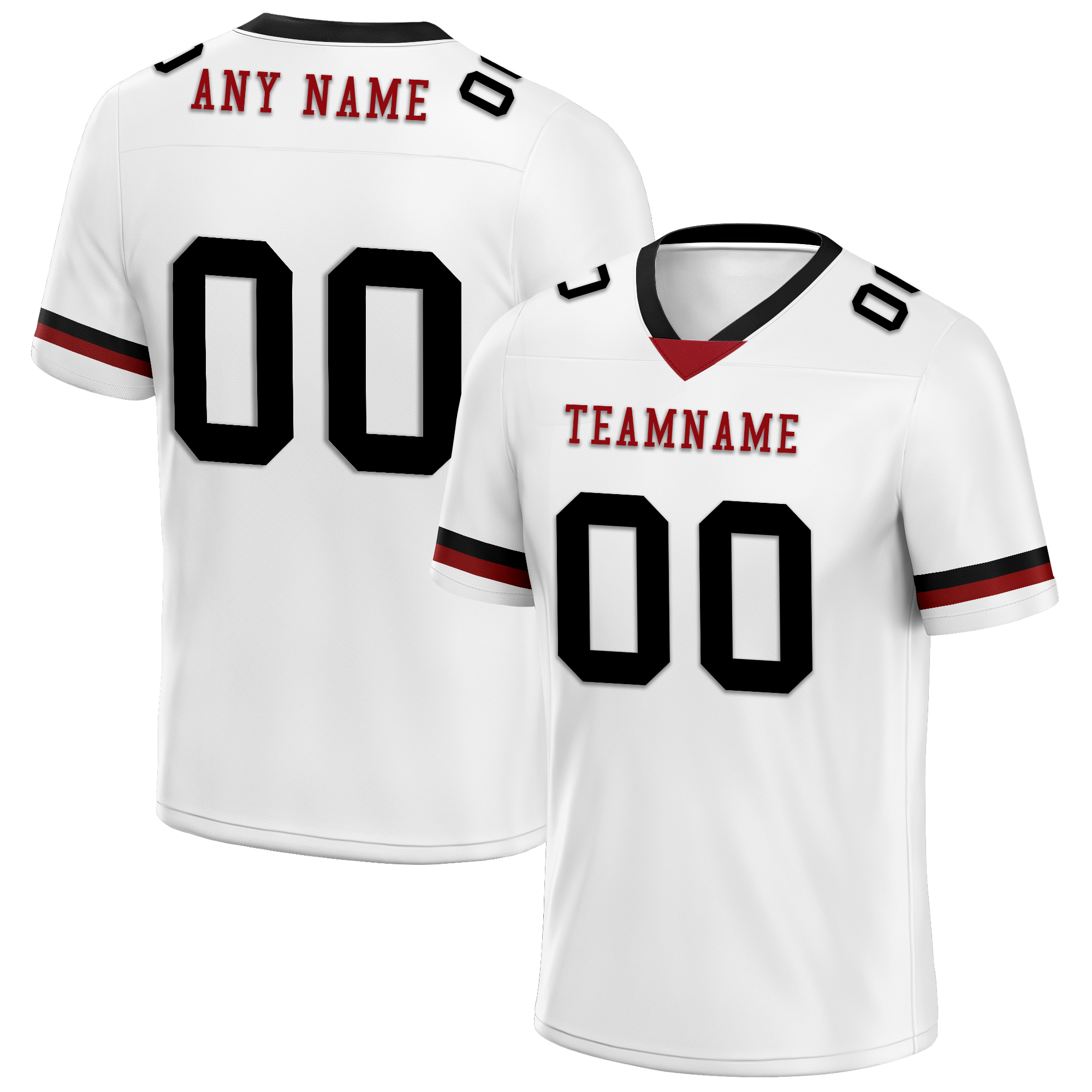 Custom White Black Classic Style Personalized Authentic Football Jersey FBJ02-bd0a700b