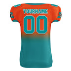 Custom Orange Blue Fade Fashion Miami High-Performance American Football Jersey FBJ06-D020252-24