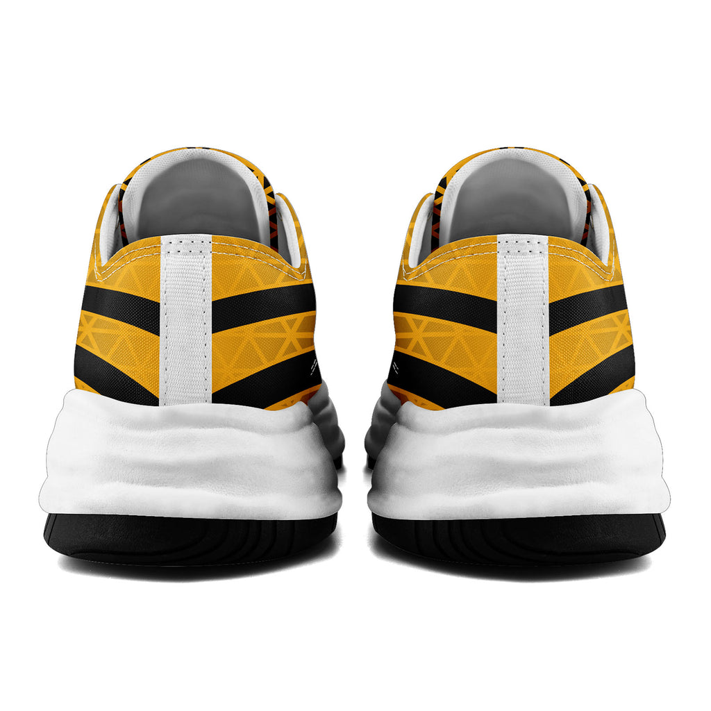Custom Yellow Black Pennsylvania Football Jersey and Sports Shoes Combo Offer Personalized Combo ZH-D023031-30