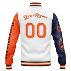 Custom White Orange Blue Denver Jacket and Sports Shoes Combo Offer Personalized Combo ZH-D020294-10
