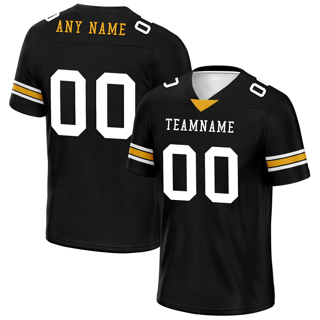 Custom Black Classic Style Personalized Authentic Football Jersey FBJ02-bd0a70a8