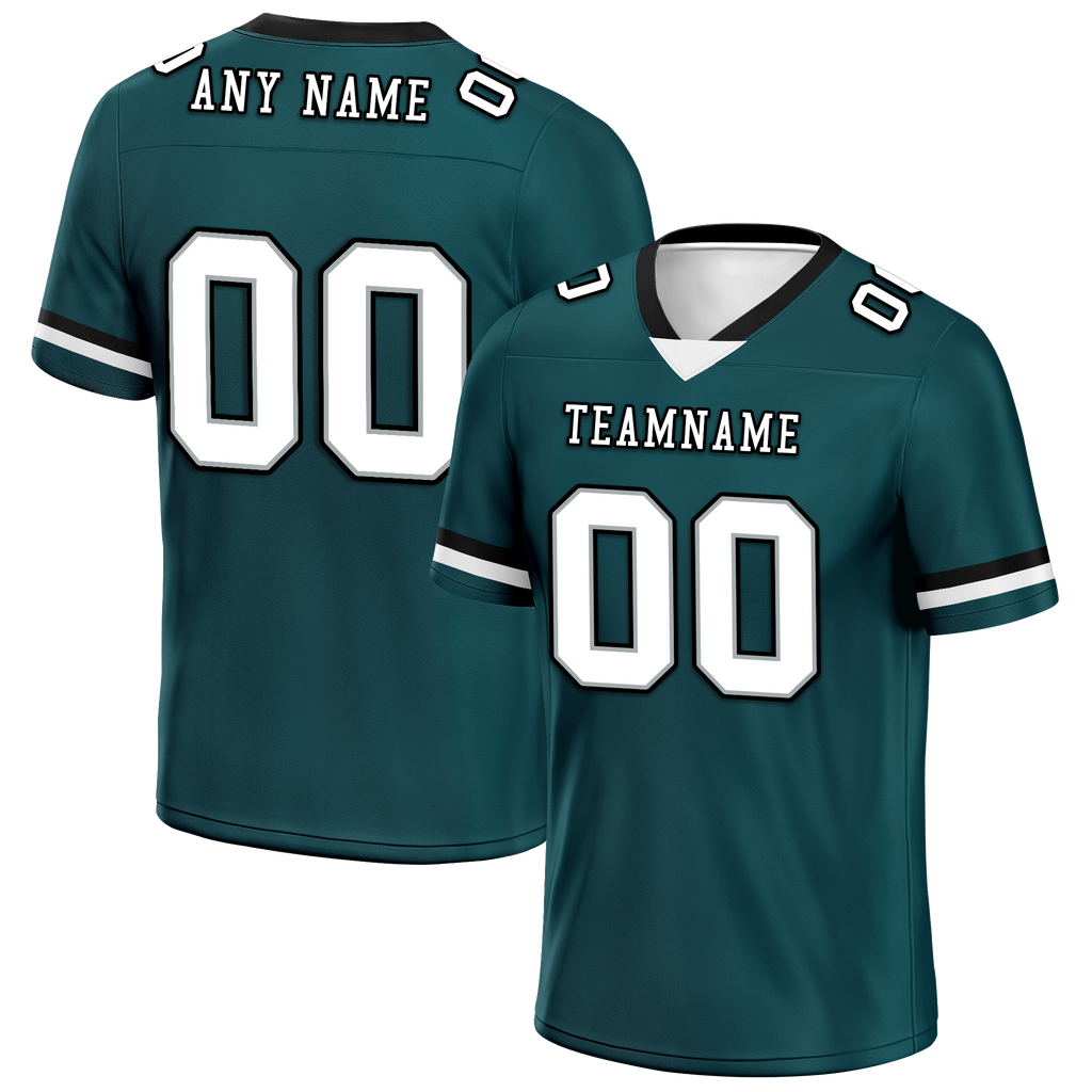 Custom Cyan Classic Style Personalized Authentic Football Jersey FBJ02-bd0a70ab