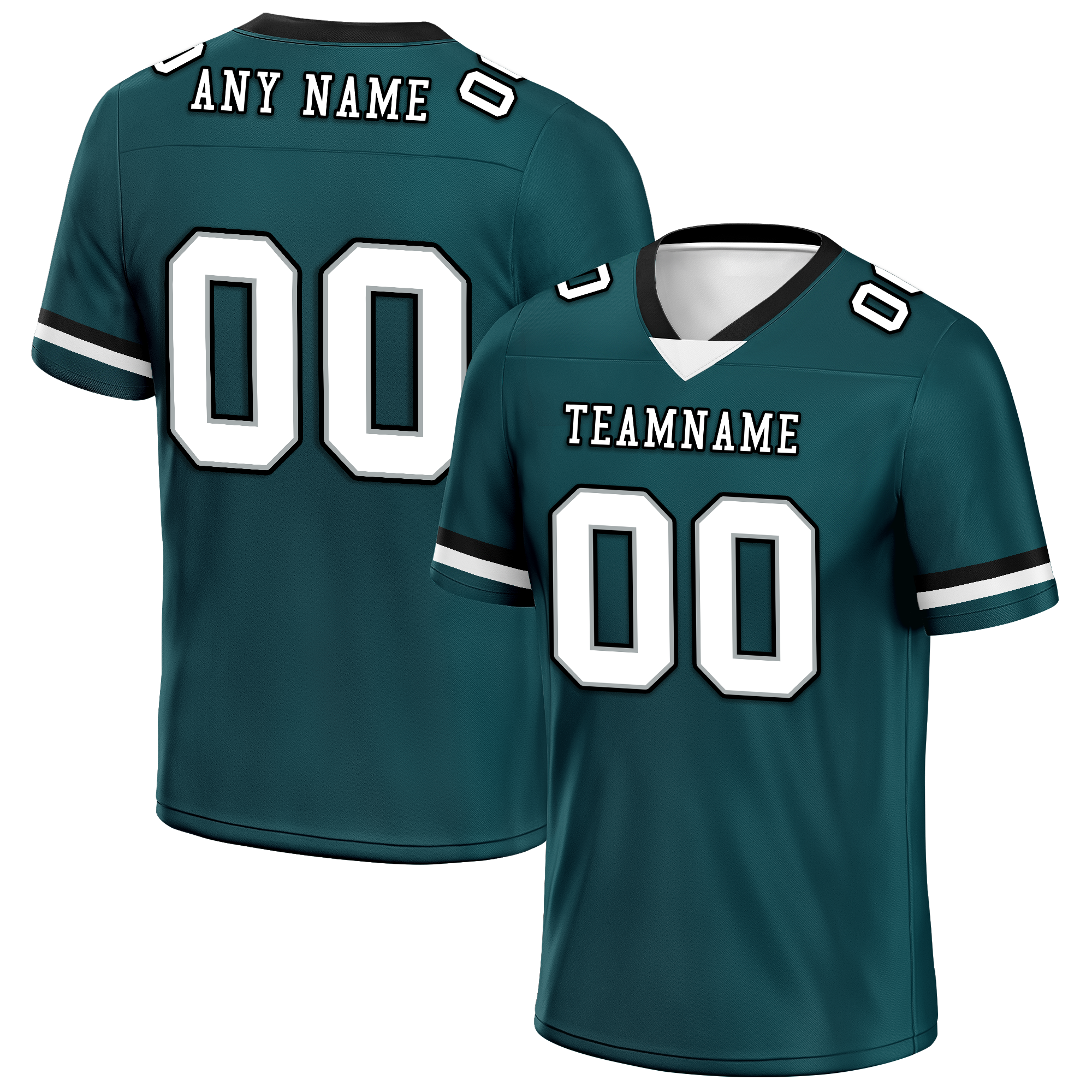 Custom Cyan Classic Style Personalized Authentic Football Jersey FBJ02-bd0a70ab