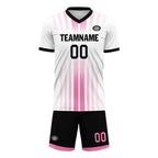 Custom White Pink Soccer Sets Jersey Personalized SCJ101-D020131-6