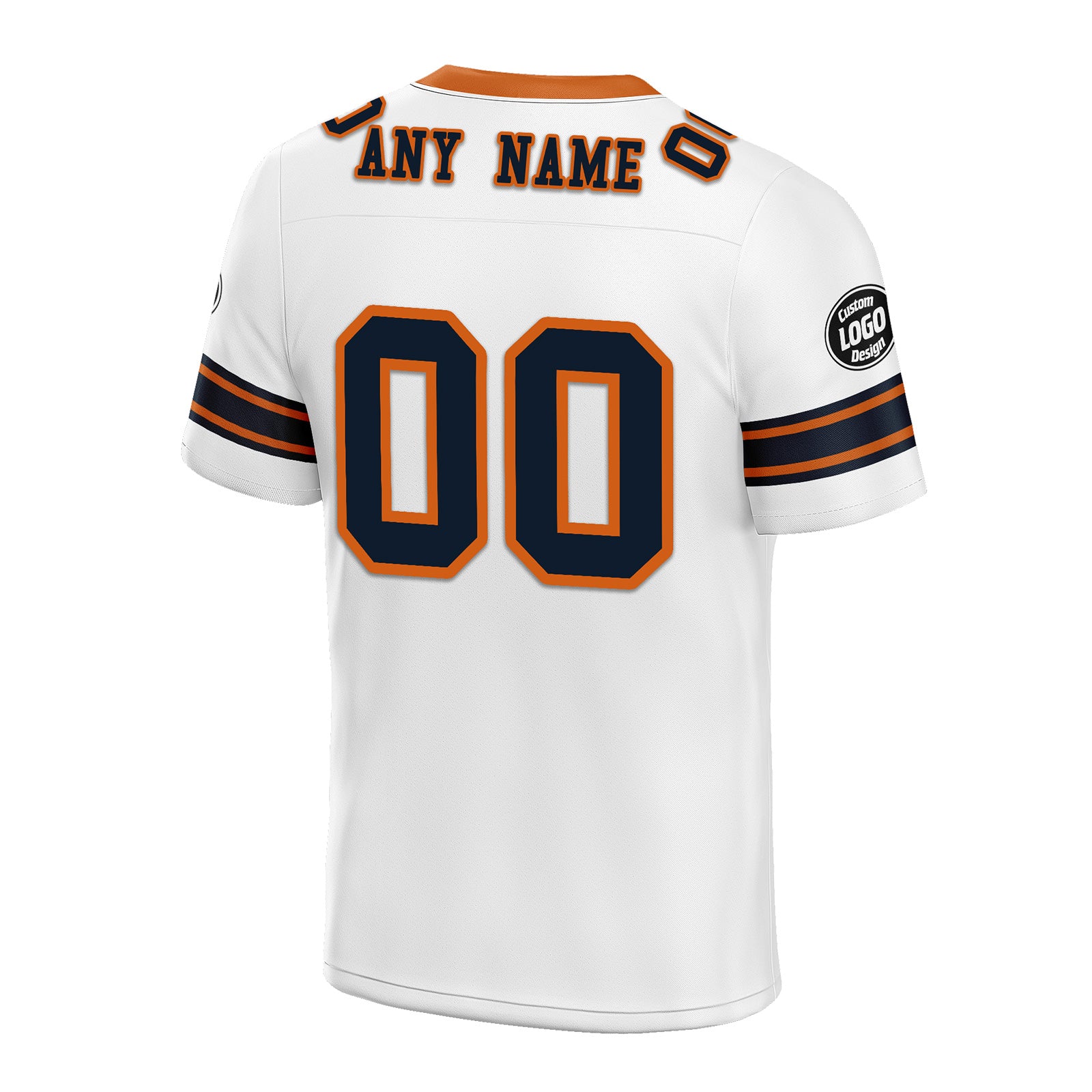 Custom White Orange Denver Personalized Authentic Football Jersey FBJ02-D020256-28