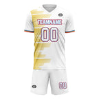 Custom Yellow White Soccer Sets Jersey Personalized SCJ101-D28040
