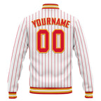 Custom White Red Stripe Fashion Jacket Bomber Full-Snap Varsity Letterman Personalized Jacket FZ005-D020219-16