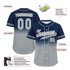 Custom Black Grey Fade Fashion Personalized Authentic Baseball Jersey UN002-bd0b007b-ad