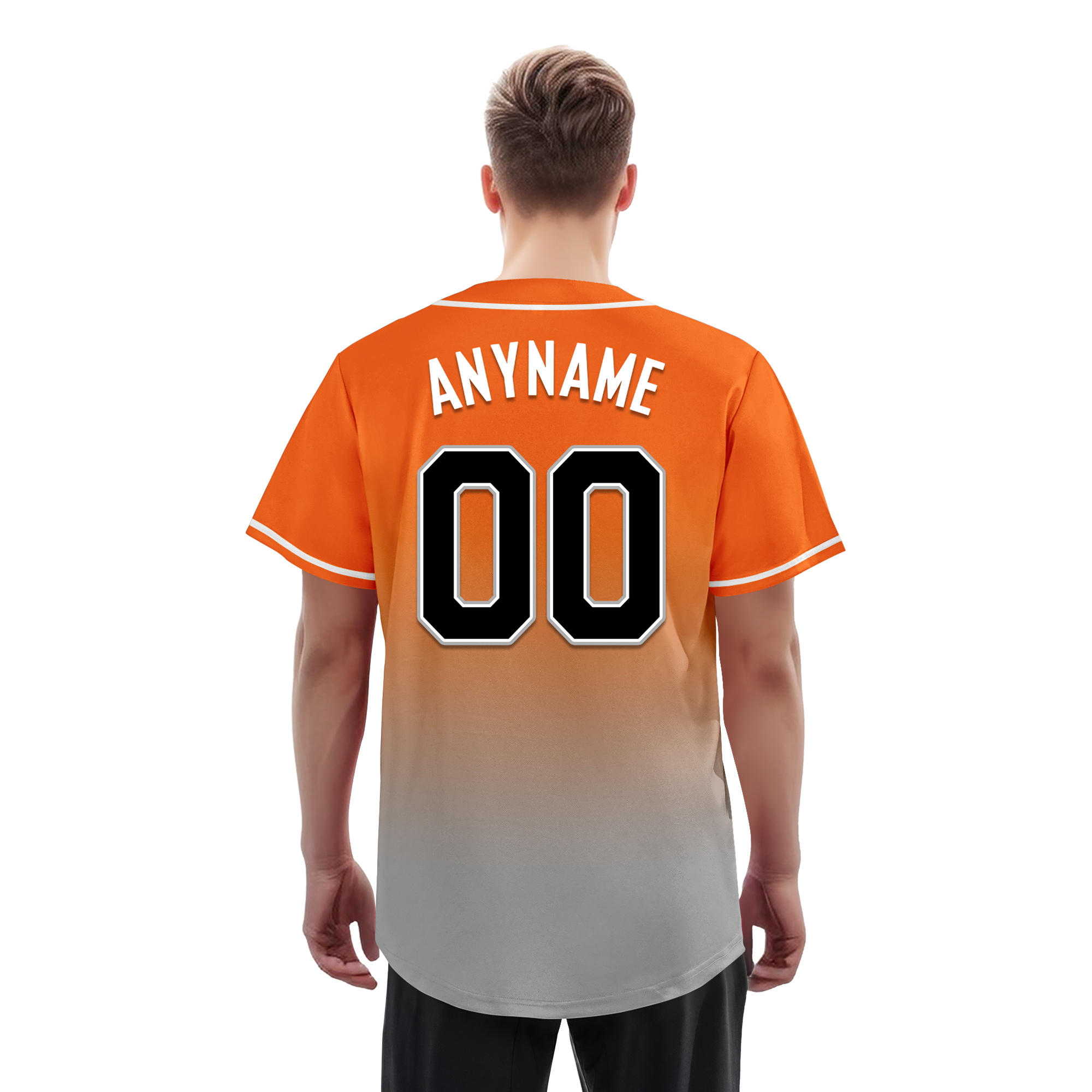 Custom Orange Grey Fade Fashion Personalized Authentic Baseball Jersey BSBJ01-D0a70ec
