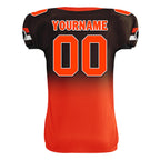 Custom Brown Orange Fade Fashion Cleveland High-Performance American Football Jersey FBJ06-D020252-8