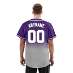 Custom Purple Grey Fade Fashion Personalized Authentic Baseball Jersey BSBJ01-D0a70cd