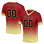 Custom Red Cream Fade Fashion Personalized Authentic Football Jersey FBJ02-D06094