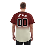 Custom Red Grey Fade Fashion Personalized Authentic Baseball Jersey BSBJ01-D0a70fa