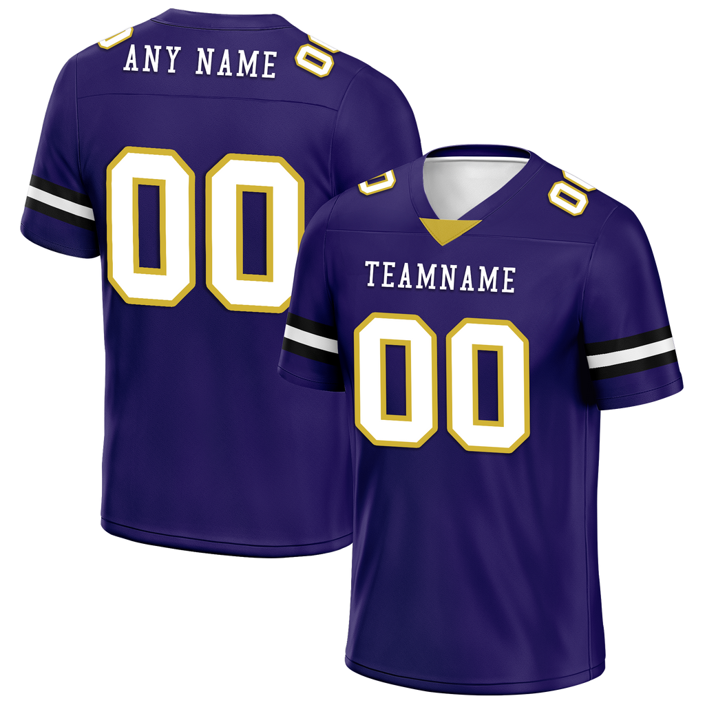 Custom Purple Classic Style Personalized Authentic Football Jersey FBJ02-bd0a70cb
