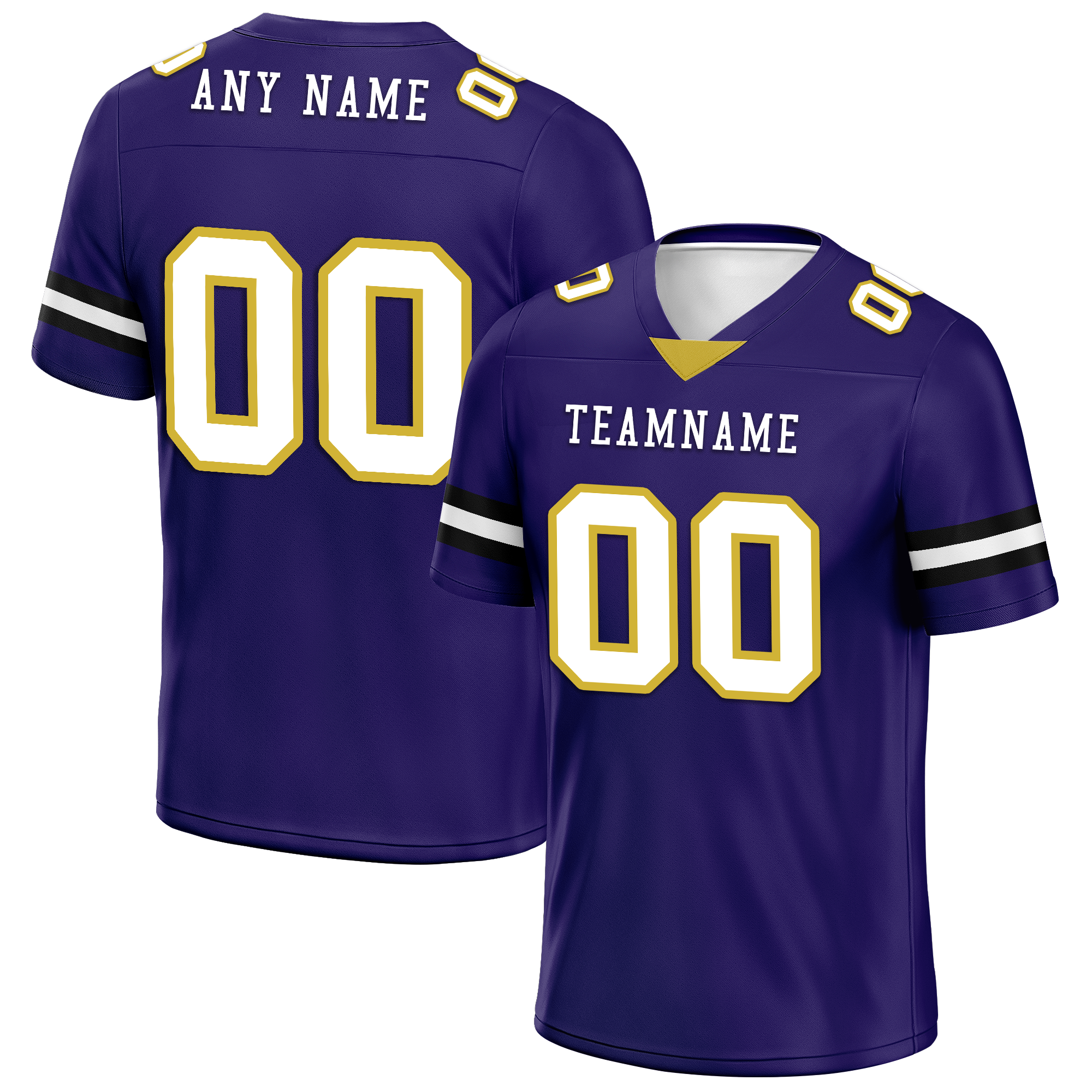 Custom Purple Classic Style Personalized Authentic Football Jersey FBJ02-bd0a70cb