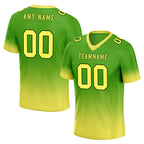 Custom Green Light Yellow Fade Fashion Personalized Authentic Football Jersey FBJ02-D06096