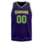 Custom Purple Green Gold City Edition Personalized Sports Uniform Authentic Basketball Jersey BBJ01-D06101-19