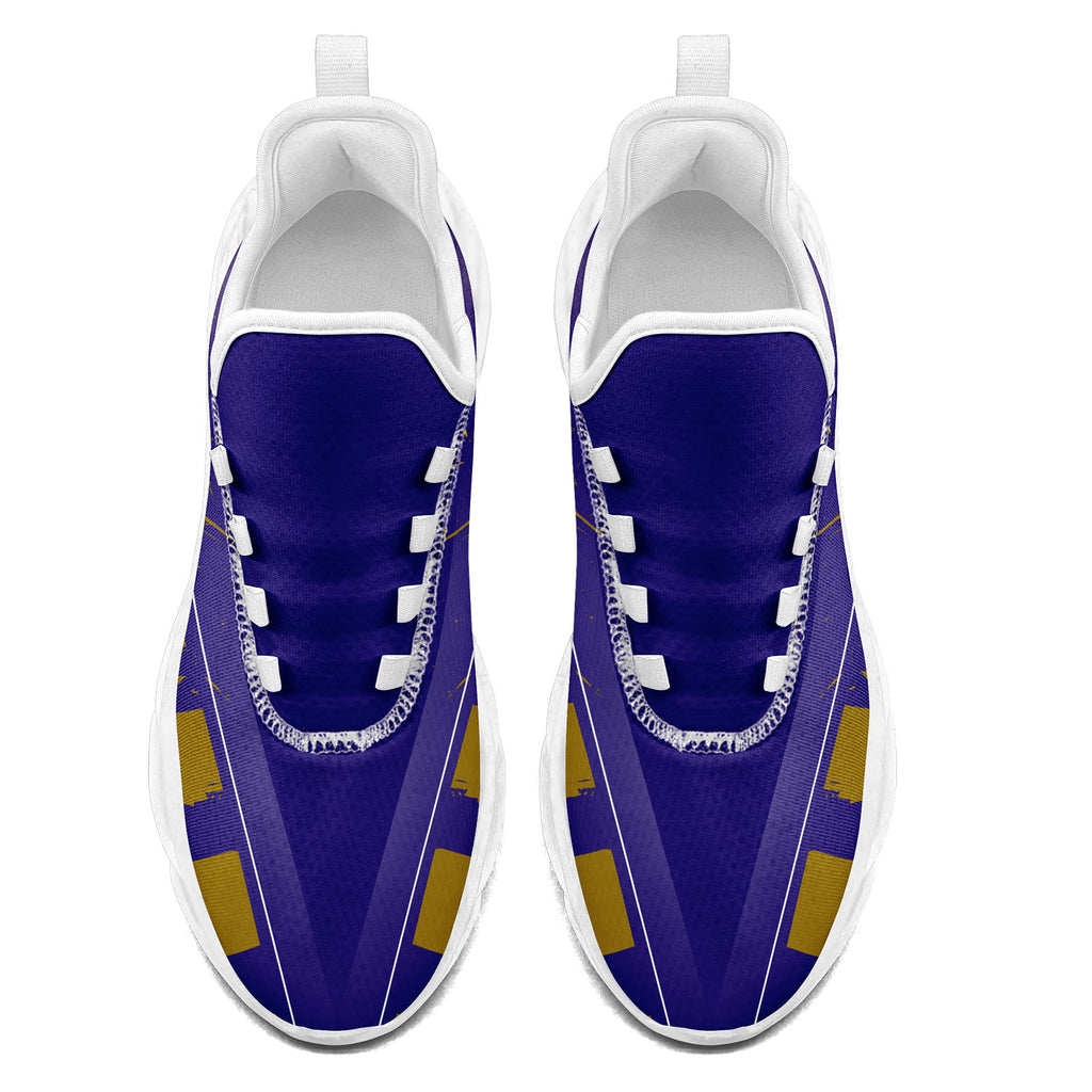 Custom Blue Yellow Baltimore MaxSoul Shoes and Hat Combo Offer Personalized Combo ZH-D020264-2