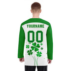 Custom Four-leaf clover Personalized Hockey Jersey HCKJ01-E0615-2