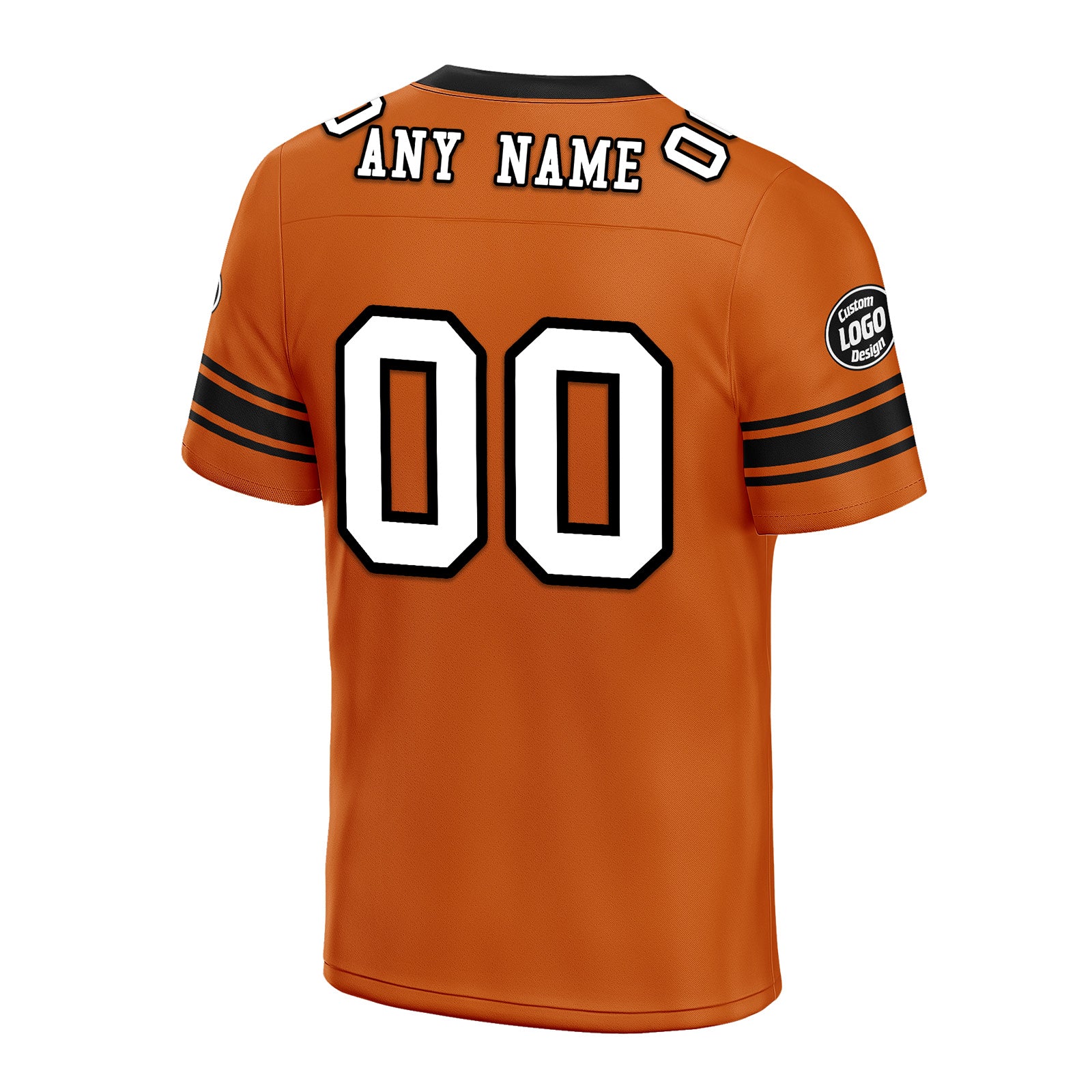 Custom Orange Black Cincinnati Personalized Authentic Football Jersey FBJ02-D020256-30