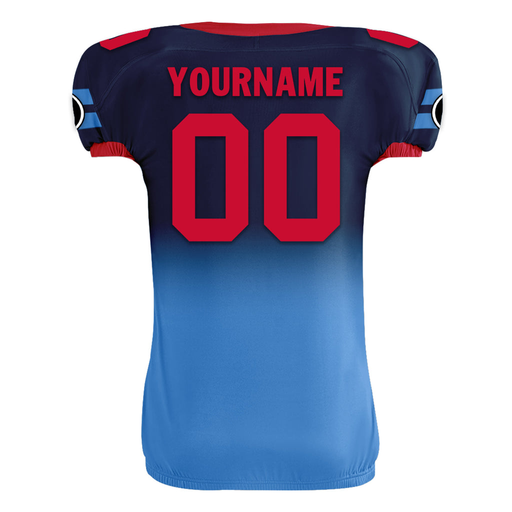 Custom Blue Red Fade Fashion Tennessee High-Performance American Football Jersey FBJ06-D020252-32