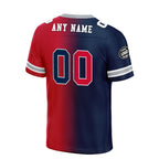 Custom Red Blue Massachusetts Personalized Authentic Football Jersey FBJ02-D028017-29