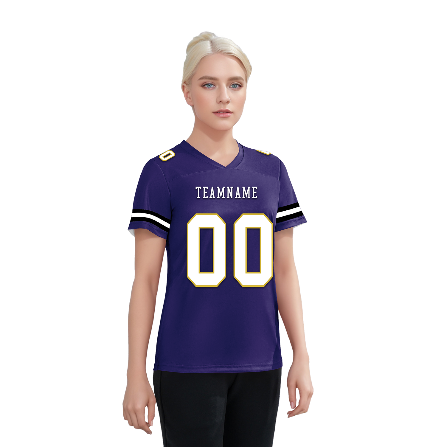Custom Purple Classic Style Personalized Authentic Football Jersey FBJ02-bd0a70cb