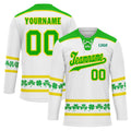 Custom Four-leaf clover Personalized Hockey Jersey HCKJ01-E0615-9