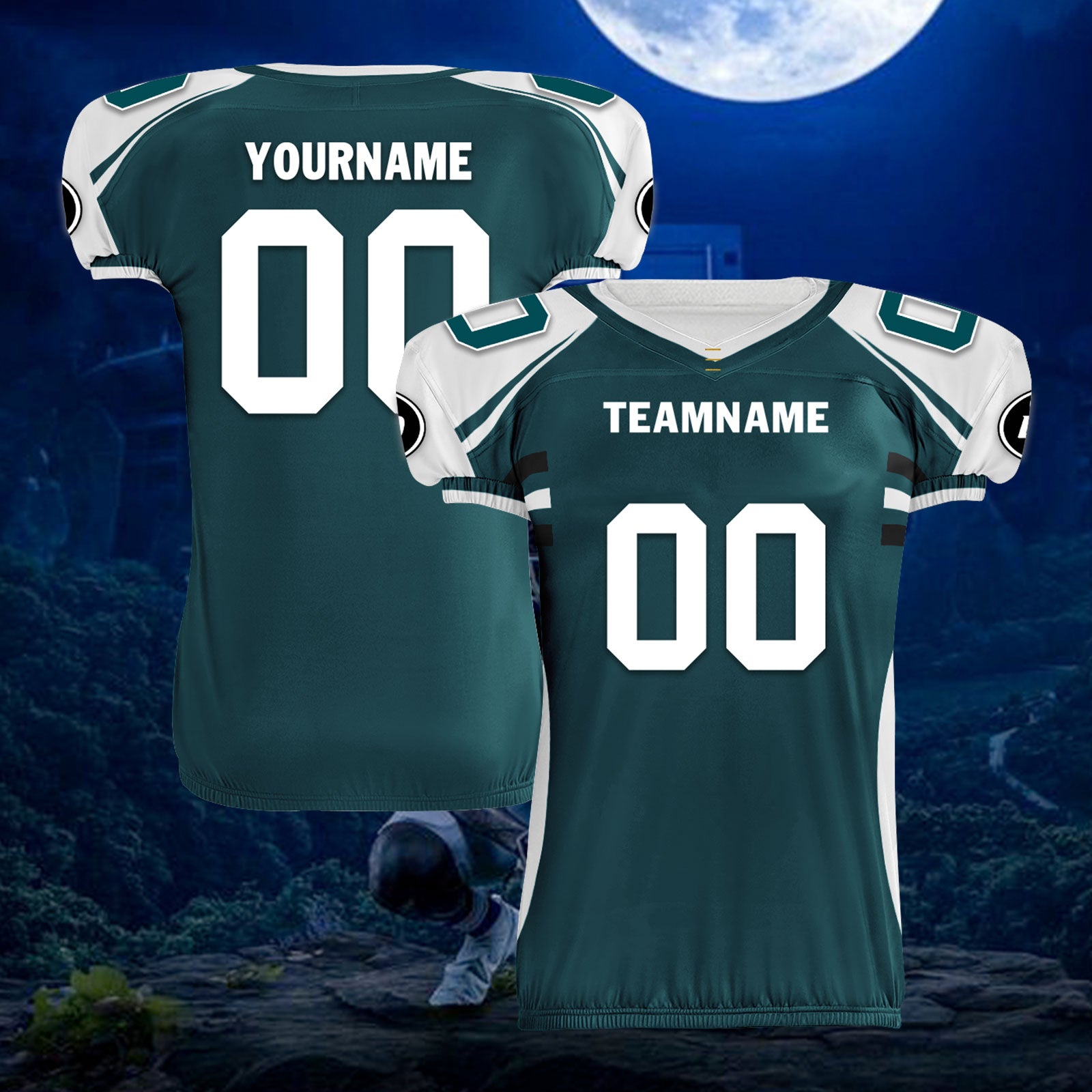 Custom Green White Pennsylvania High-Performance American Football Jersey FBJ06-D023001-23