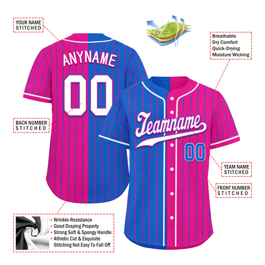 Custom Stripe Fashion Personalized Authentic Baseball Jersey BSBJ01-E06043-11