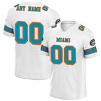 Custom White Miami Personalized Authentic Football Jersey FBJ02-D020256-21
