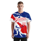 Custom Blue White Red Costa Rican Flag Personalized Authentic Baseball Jersey BSBJ01-E06022-10