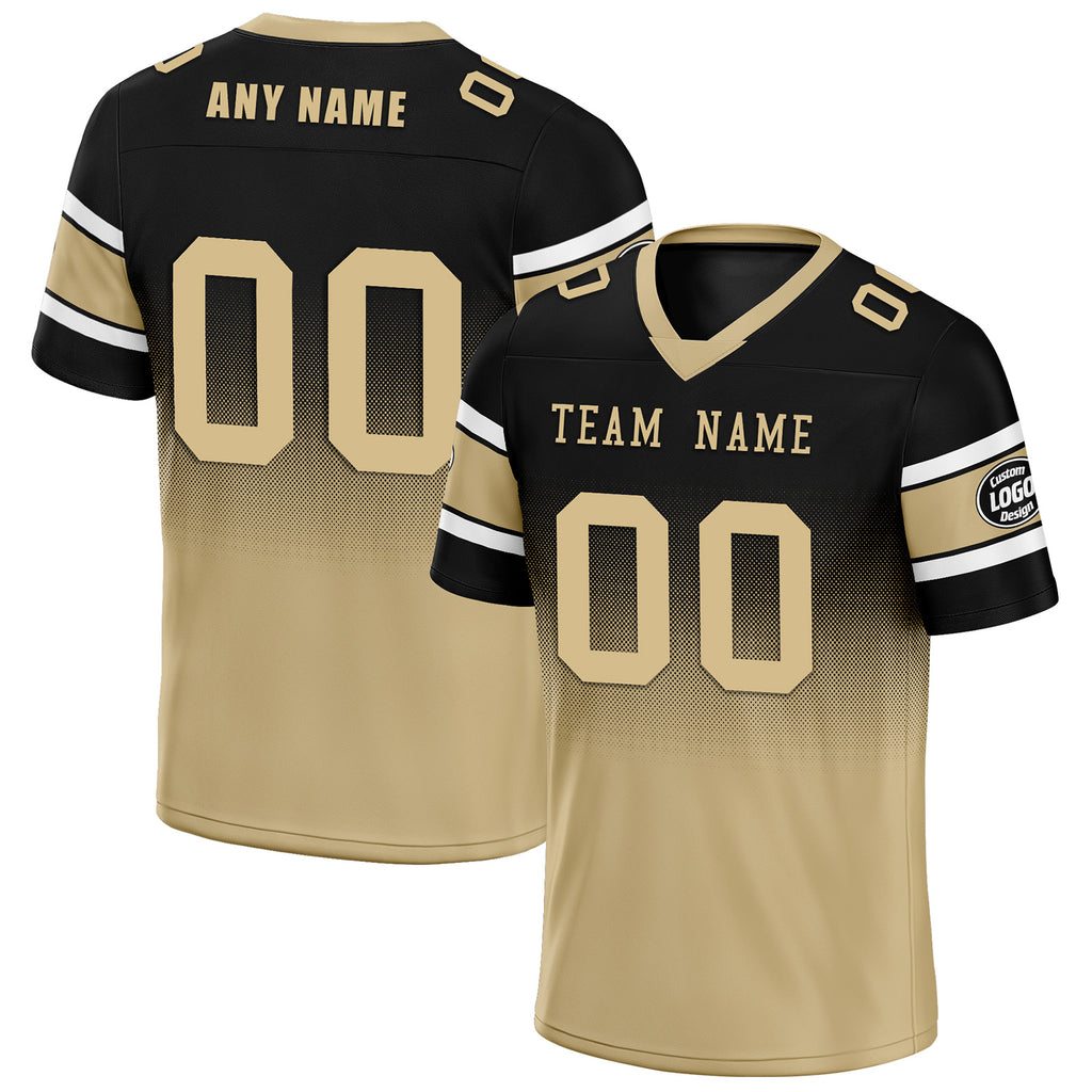 Custom Black Yellow New Orleans Personalized Authentic Football Jersey FBJ02-D020249-19