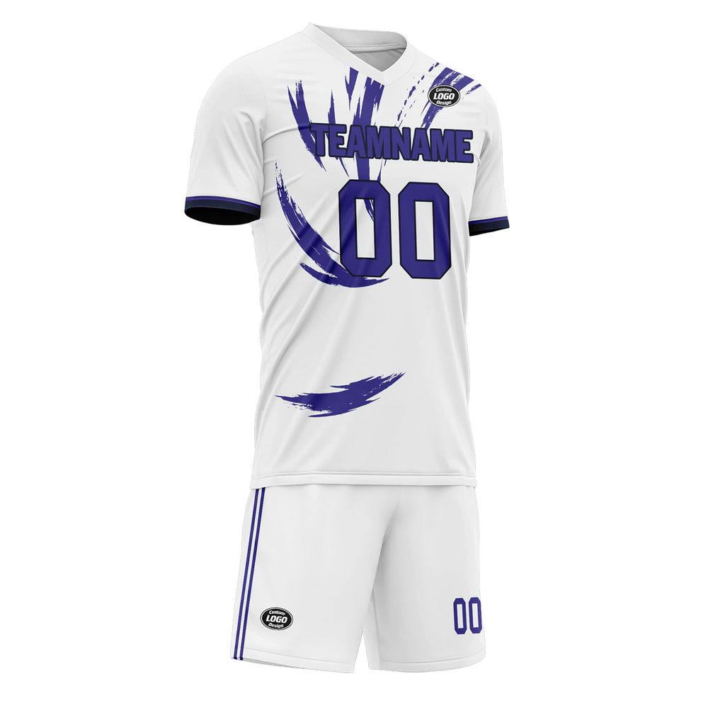 Custom White Purple Soccer Sets Jersey Personalized SCJ101-D28041