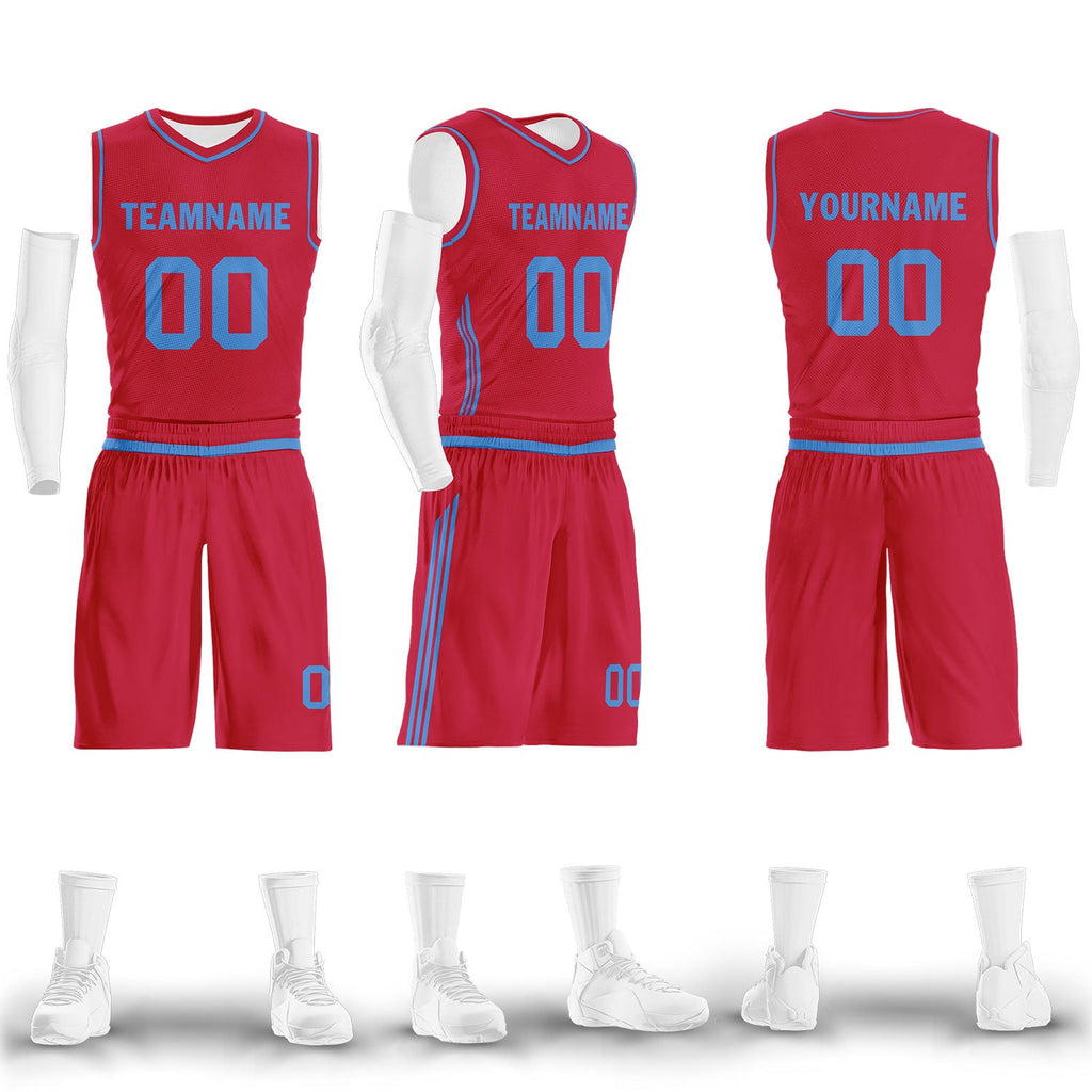 Custom Red Classic Style Sports Uniform Basketball Jersey BBJ01-D020105-23