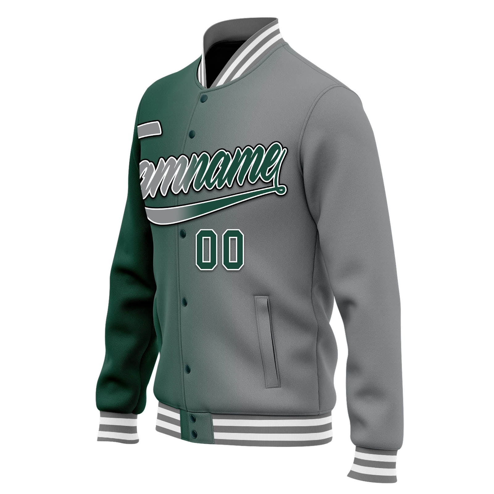 Custom Split Fashion Jacket Bomber Full-Snap Varsity Letterman Personalized Jacket FZ005-D028014-8