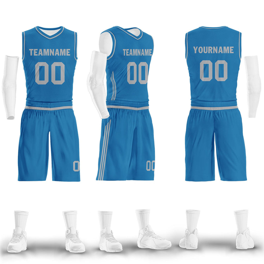 Custom Blue Classic Style Sports Uniform Basketball Jersey BBJ01-D020105-11