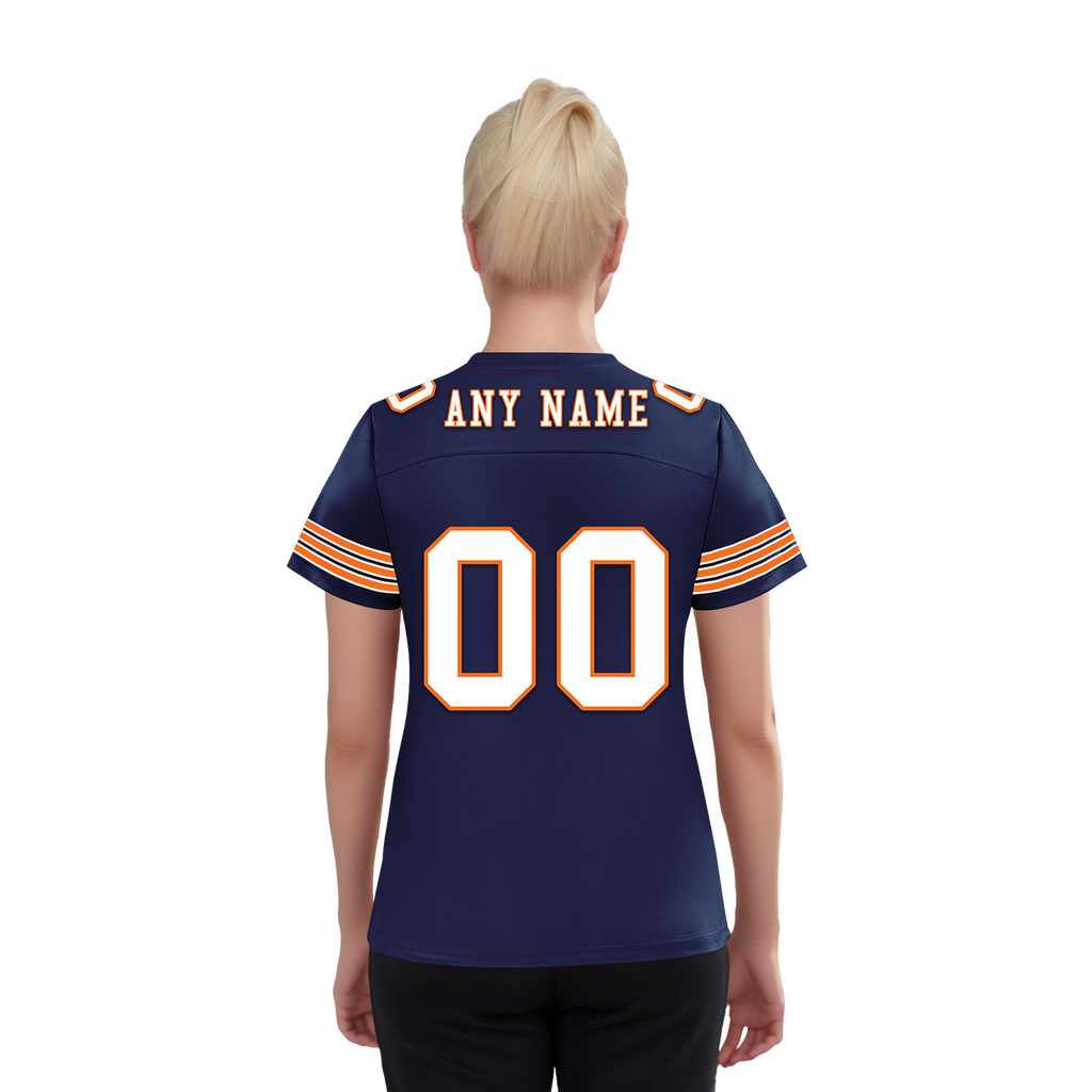 Custom Blue White Classic Style Personalized Authentic Football Jersey FBJ02-bd0a700d