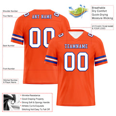 Custom Orange Denver Personalized Authentic Football Jersey FBJ02-E0601-14