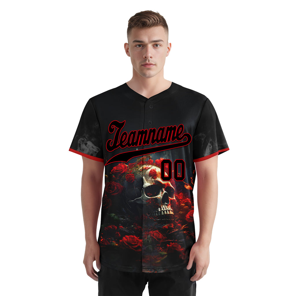 Custom Gothic Personalized Authentic Baseball Jersey BSBJ01-E06003