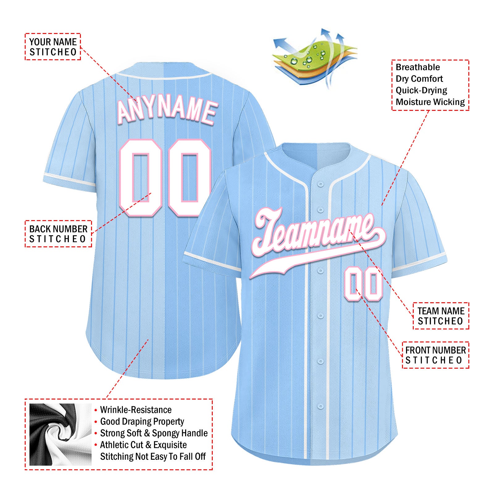 Custom Stripe Fashion Personalized Authentic Baseball Jersey BSBJ01-E06043-22