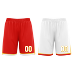 Custom Red White Classic Style Reversible Basketball Uniform Personalized COOLMAX BBJR-D017027