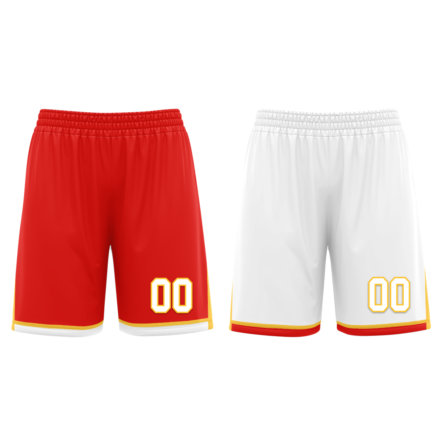 Custom Red White Classic Style Reversible Basketball Uniform Personalized COOLMAX BBJR-D017027