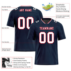 Custom Dark Blue Houston Personalized Authentic Football Jersey FBJ02-E0601-12