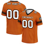 Custom Orange Black Cincinnati Personalized Authentic Football Jersey FBJ02-D020256-30