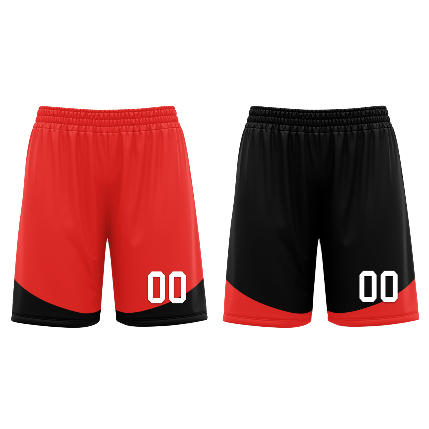 Custom Red Black Classic Style Reversible Basketball Uniform Personalized COOLMAX BBJR-D017042