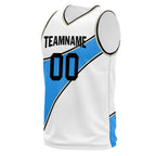 Custom White Blue City Edition Personalized Sports Uniform Authentic Basketball Jersey BBJ01-D06101-1