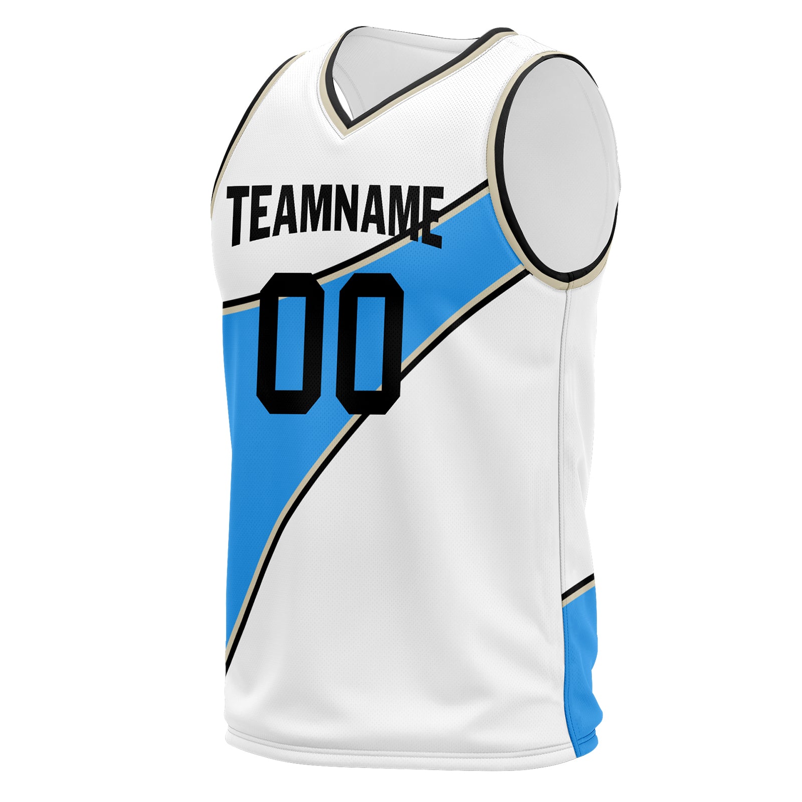 Custom White Blue City Edition Personalized Sports Uniform Authentic Basketball Jersey BBJ01-D06101-1